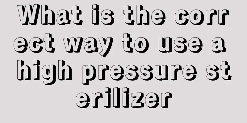 What is the correct way to use a high pressure sterilizer