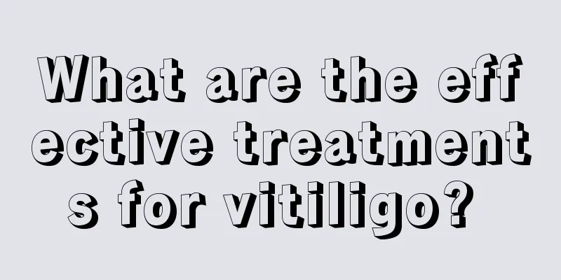 What are the effective treatments for vitiligo? 