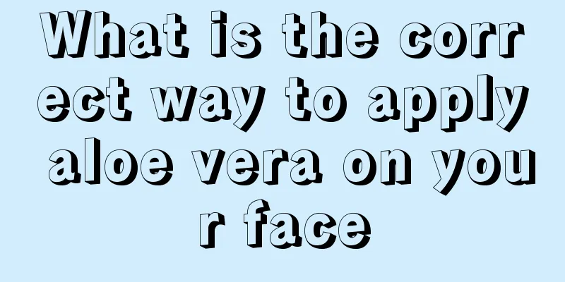 What is the correct way to apply aloe vera on your face