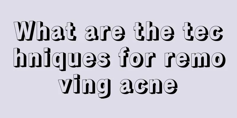 What are the techniques for removing acne