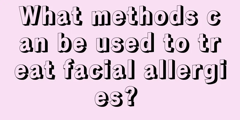 What methods can be used to treat facial allergies? 