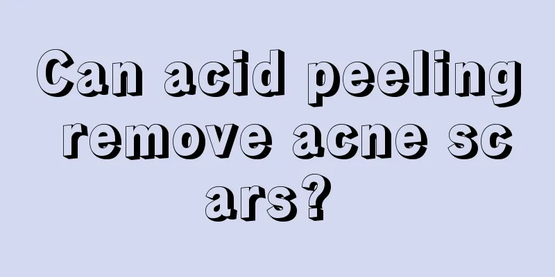 Can acid peeling remove acne scars? 