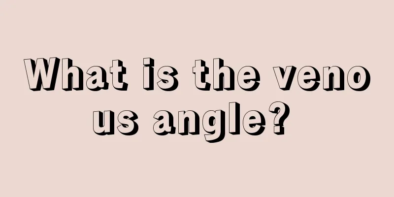 What is the venous angle? 