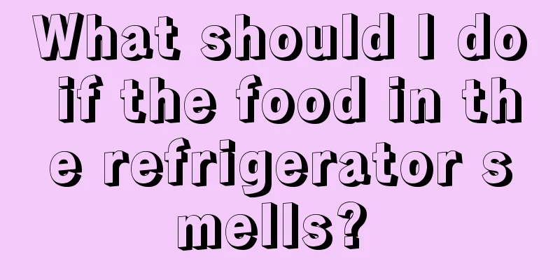 What should I do if the food in the refrigerator smells? 