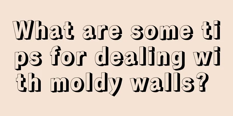 What are some tips for dealing with moldy walls? 