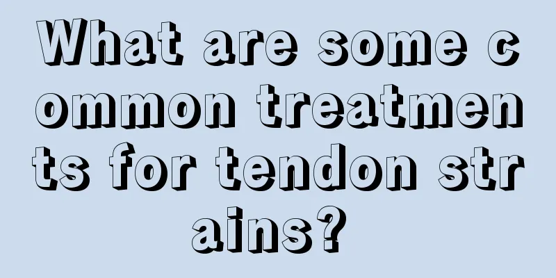 What are some common treatments for tendon strains? 