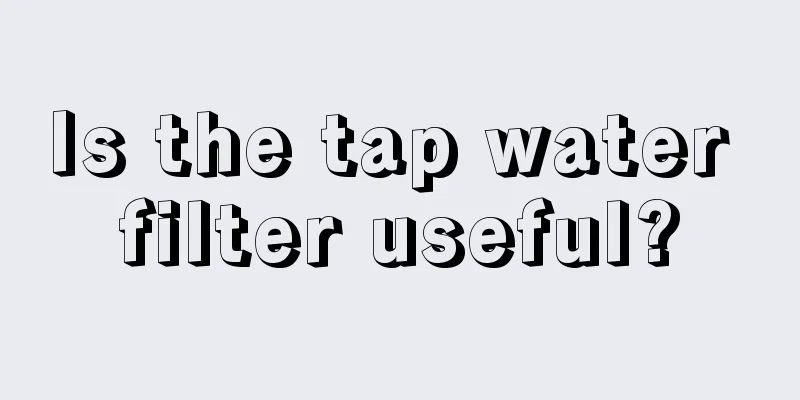 Is the tap water filter useful?