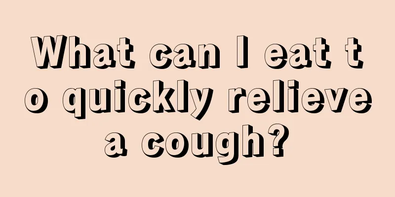 What can I eat to quickly relieve a cough? 
