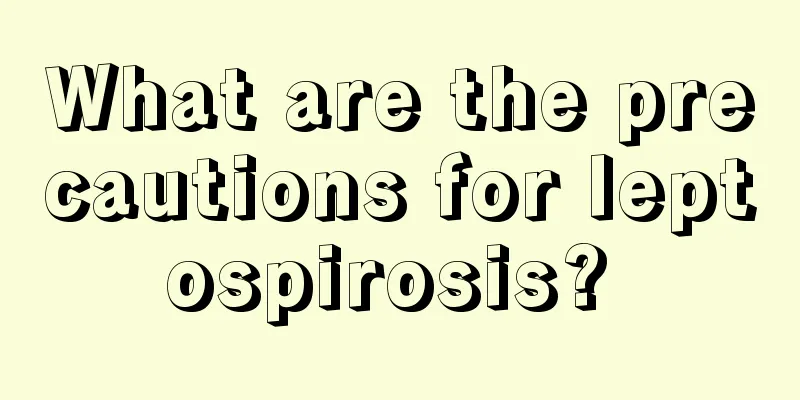 What are the precautions for leptospirosis? 
