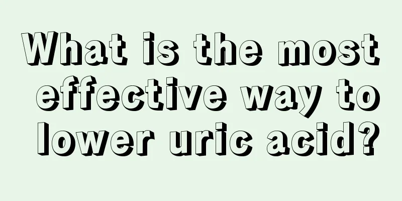 What is the most effective way to lower uric acid?