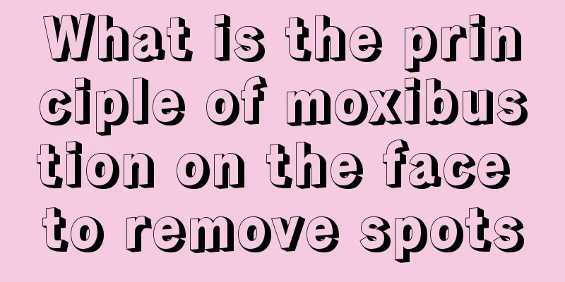 What is the principle of moxibustion on the face to remove spots
