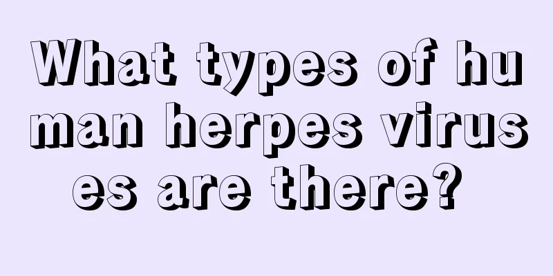 What types of human herpes viruses are there? 