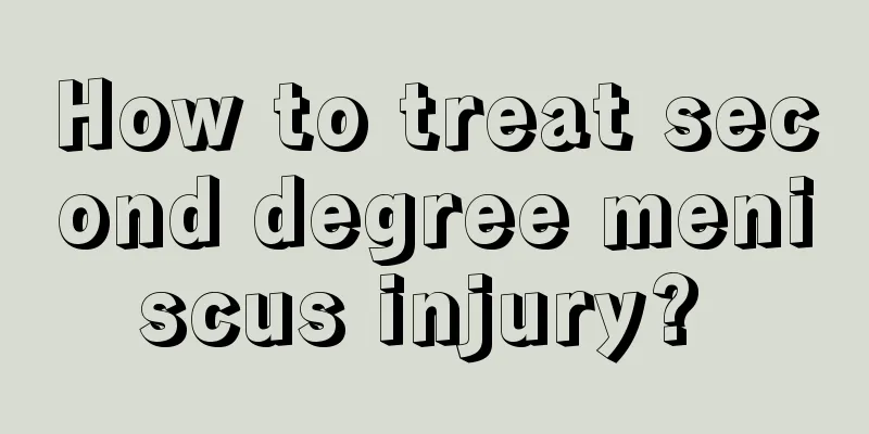 How to treat second degree meniscus injury? 