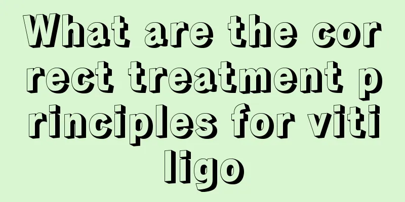 What are the correct treatment principles for vitiligo
