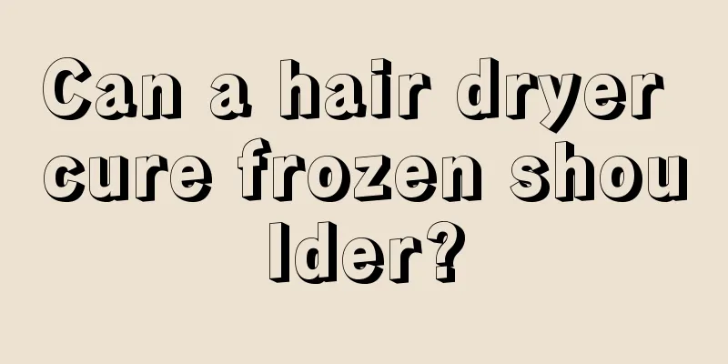 Can a hair dryer cure frozen shoulder?