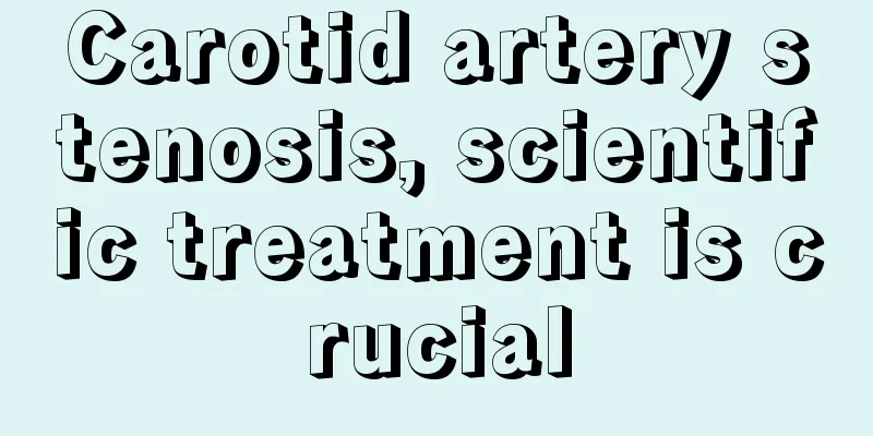 Carotid artery stenosis, scientific treatment is crucial