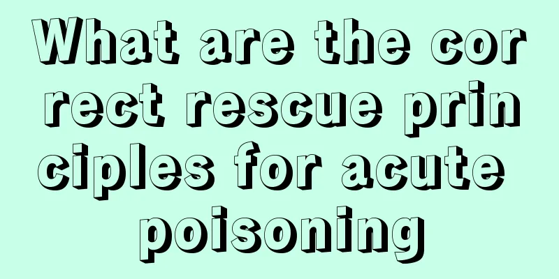 What are the correct rescue principles for acute poisoning