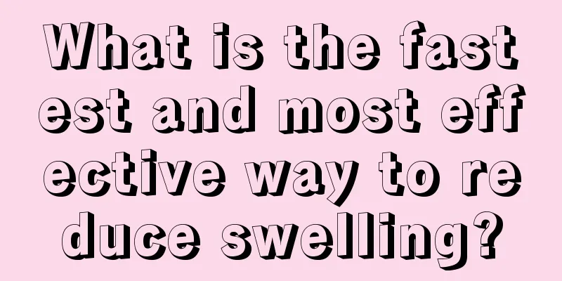 What is the fastest and most effective way to reduce swelling?