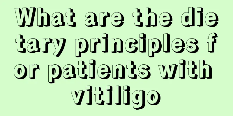 What are the dietary principles for patients with vitiligo