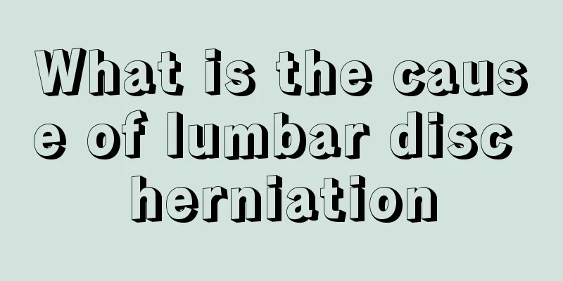 What is the cause of lumbar disc herniation