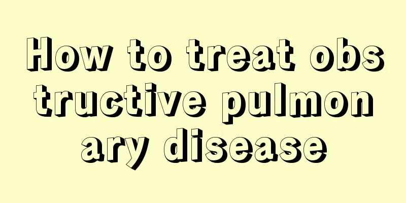 How to treat obstructive pulmonary disease