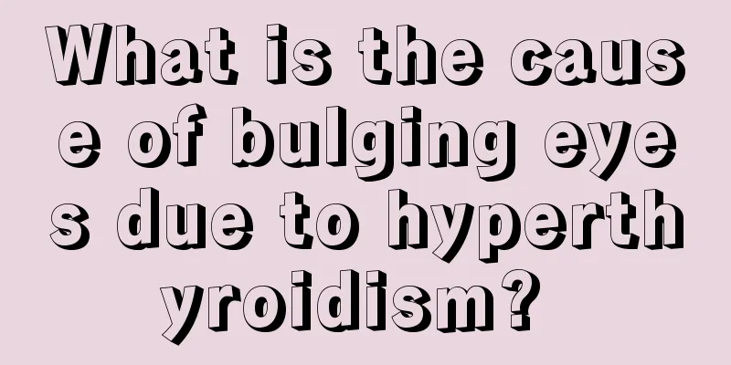 What is the cause of bulging eyes due to hyperthyroidism? 