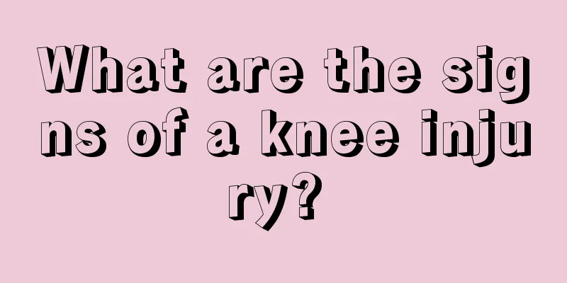 What are the signs of a knee injury? 