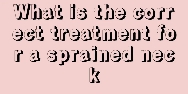 What is the correct treatment for a sprained neck