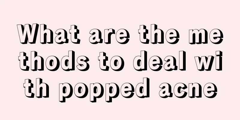What are the methods to deal with popped acne