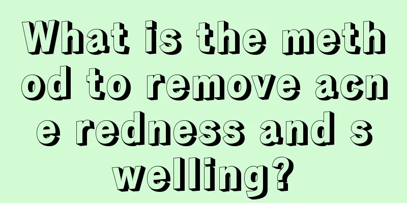 What is the method to remove acne redness and swelling?