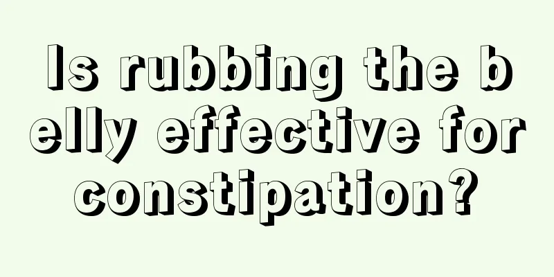 Is rubbing the belly effective for constipation? 