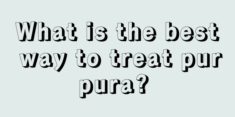 What is the best way to treat purpura? 