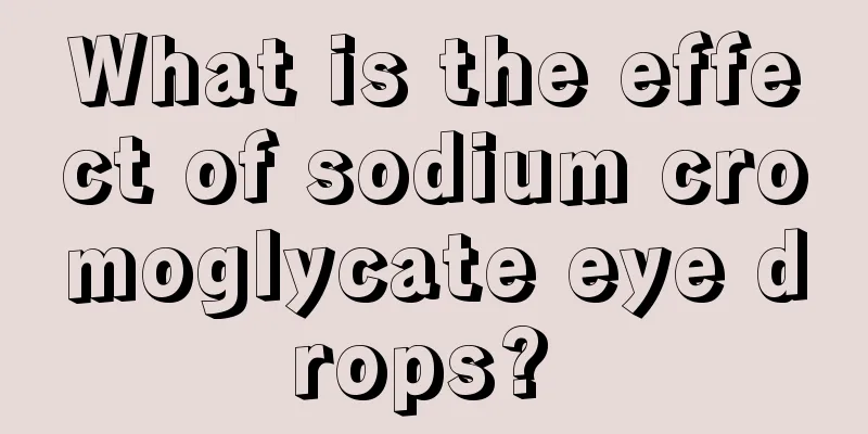 What is the effect of sodium cromoglycate eye drops? 