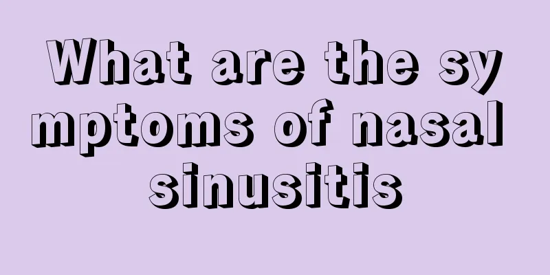 What are the symptoms of nasal sinusitis