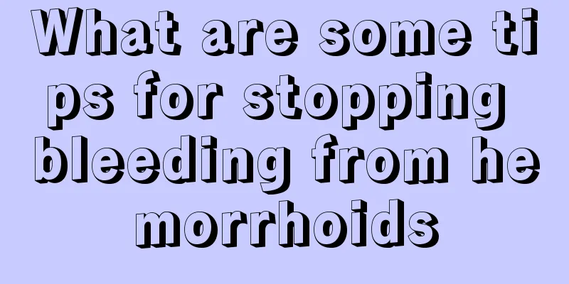 What are some tips for stopping bleeding from hemorrhoids