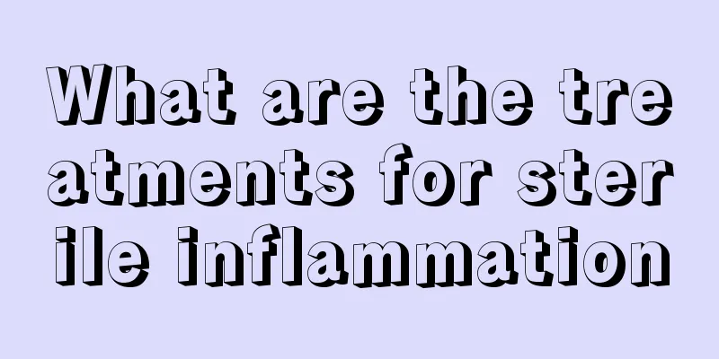 What are the treatments for sterile inflammation