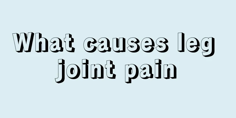What causes leg joint pain