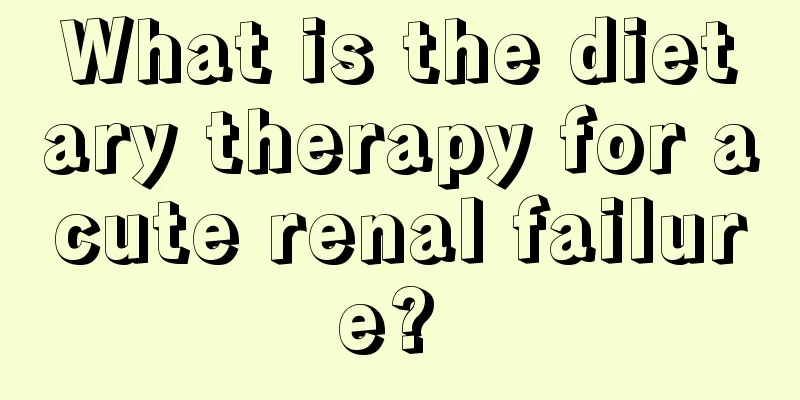 What is the dietary therapy for acute renal failure? 