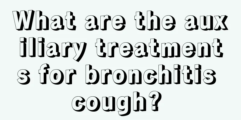 What are the auxiliary treatments for bronchitis cough? 