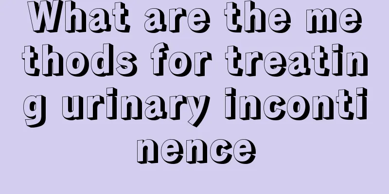 What are the methods for treating urinary incontinence