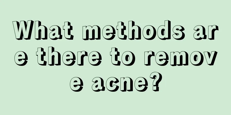 What methods are there to remove acne?