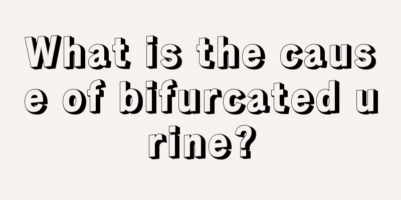 What is the cause of bifurcated urine?