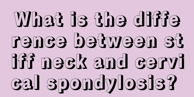 What is the difference between stiff neck and cervical spondylosis? 