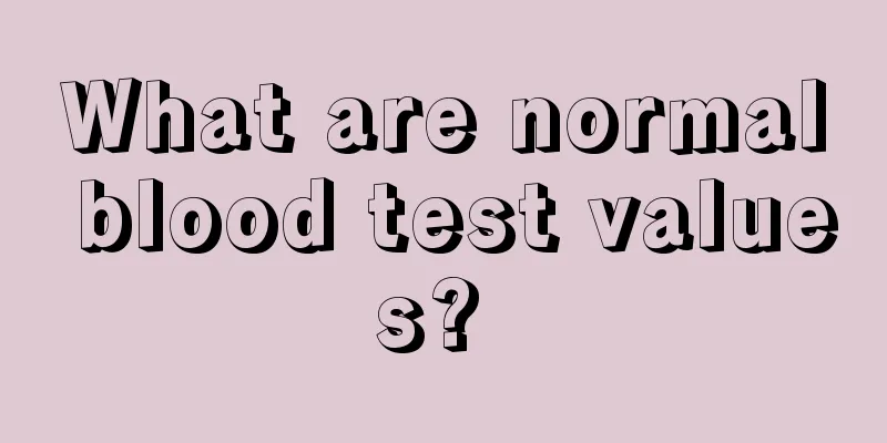 What are normal blood test values? 
