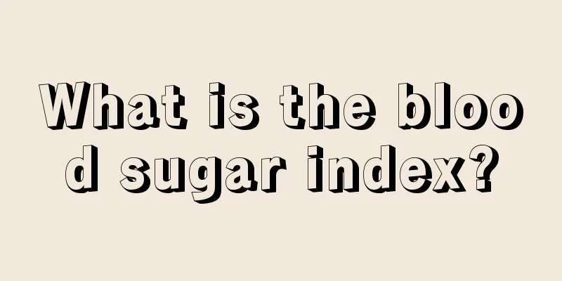 What is the blood sugar index?