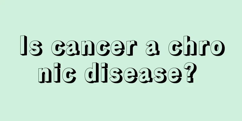 Is cancer a chronic disease? 
