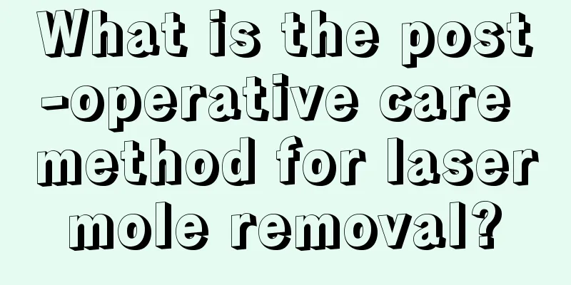 What is the post-operative care method for laser mole removal? 