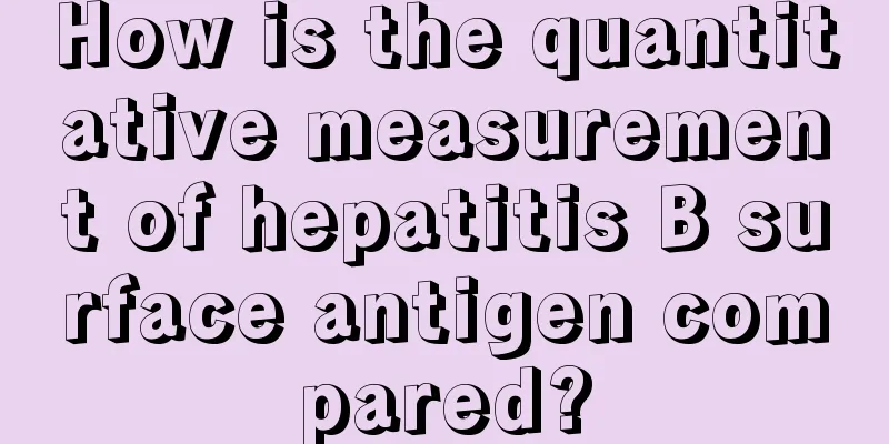 How is the quantitative measurement of hepatitis B surface antigen compared?