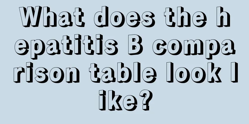 What does the hepatitis B comparison table look like?