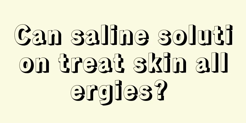 Can saline solution treat skin allergies? 